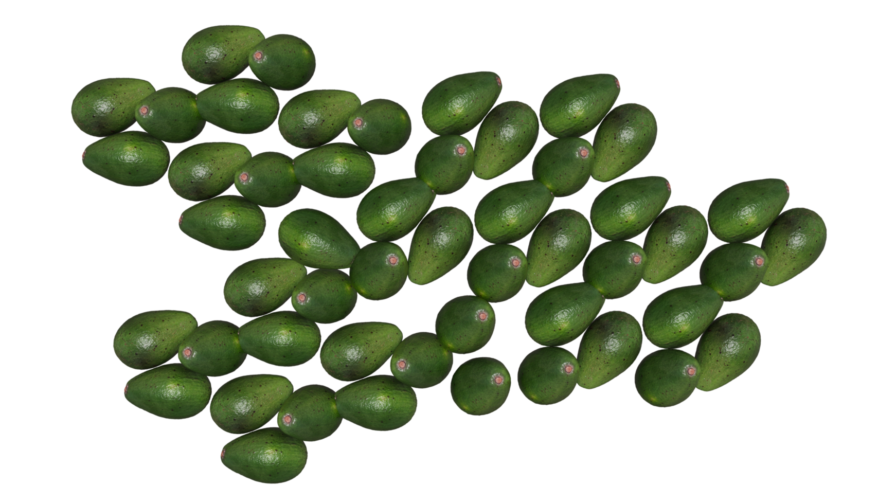 A bunch of avocado fruits png