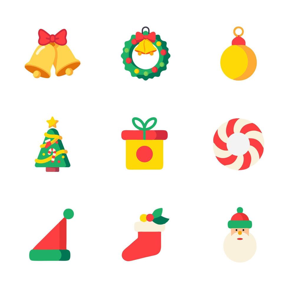 Christmas Ornaments Element Flat Design vector