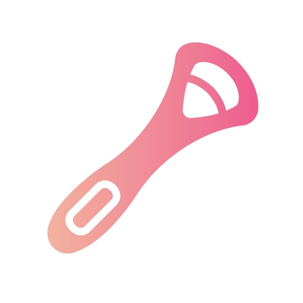 tongue cleaner Flat Gradient Icon White Background vector