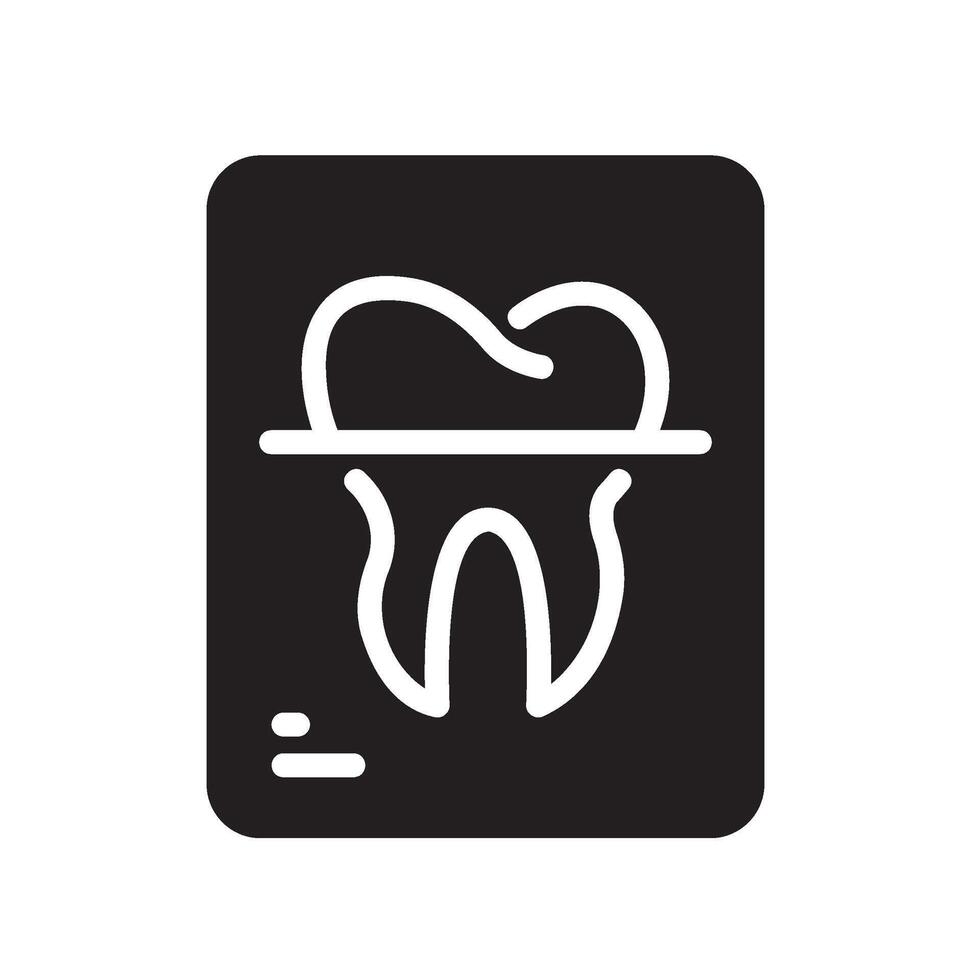 xray Glyph Icon White Background vector