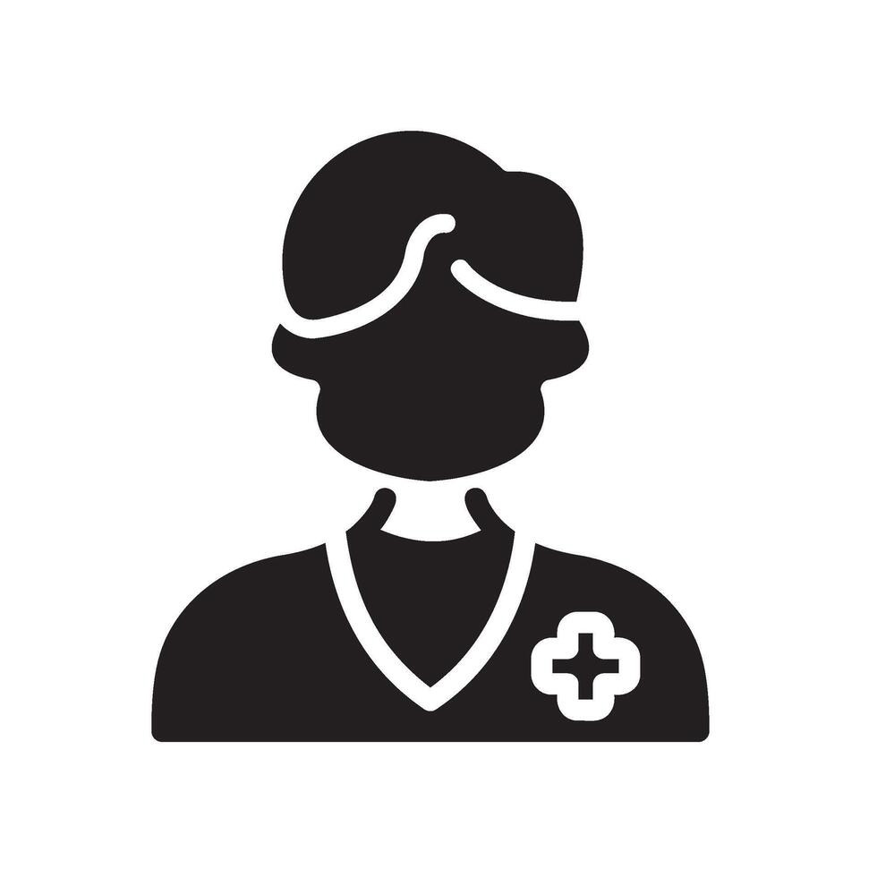 dentist Glyph Icon White Background vector