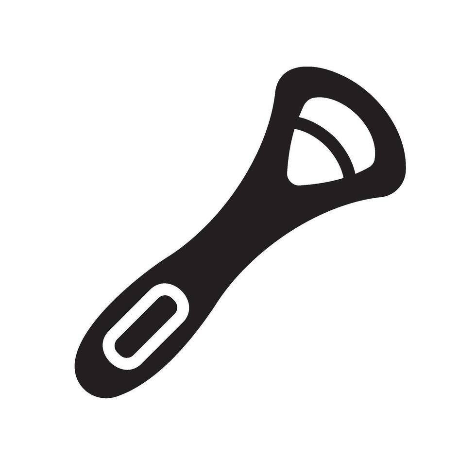 tongue cleaner Glyph Icon White Background vector