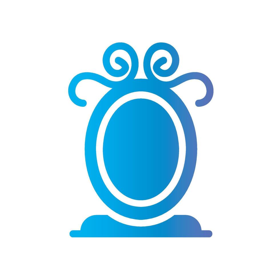 magic miror Flat Gradient Icon White Background vector