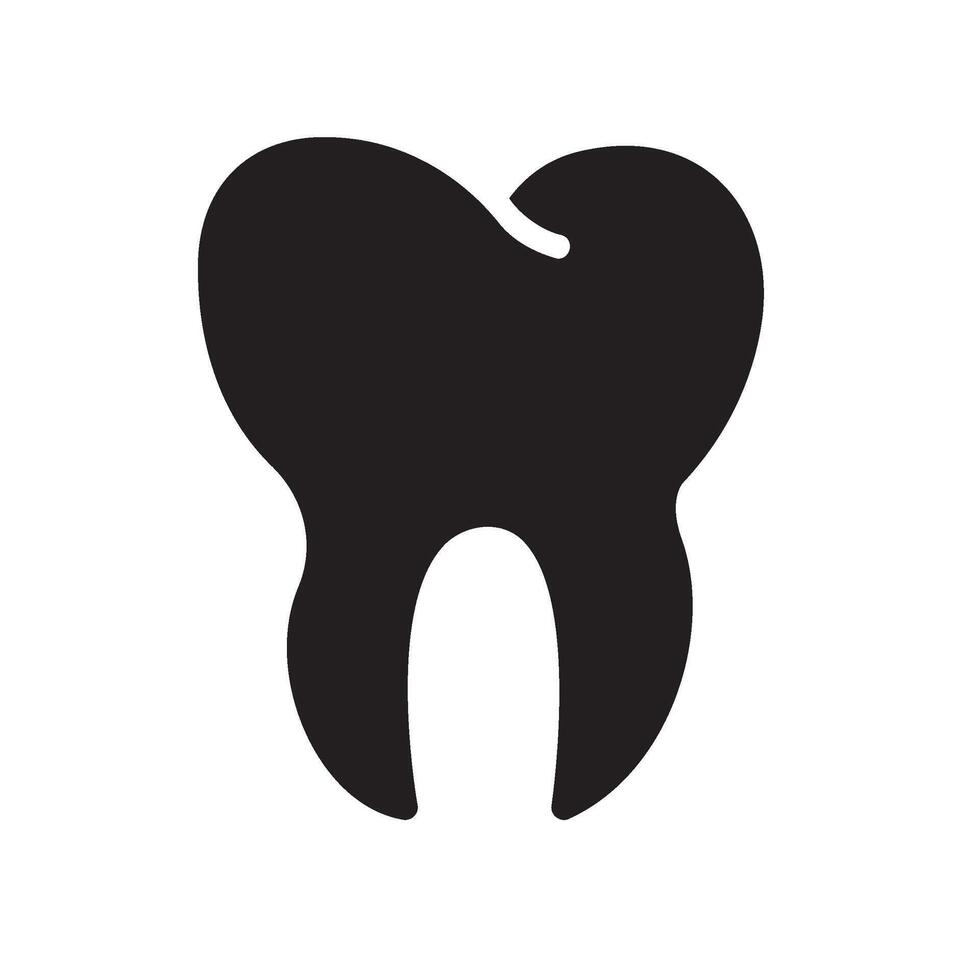 teeth Glyph Icon White Background vector