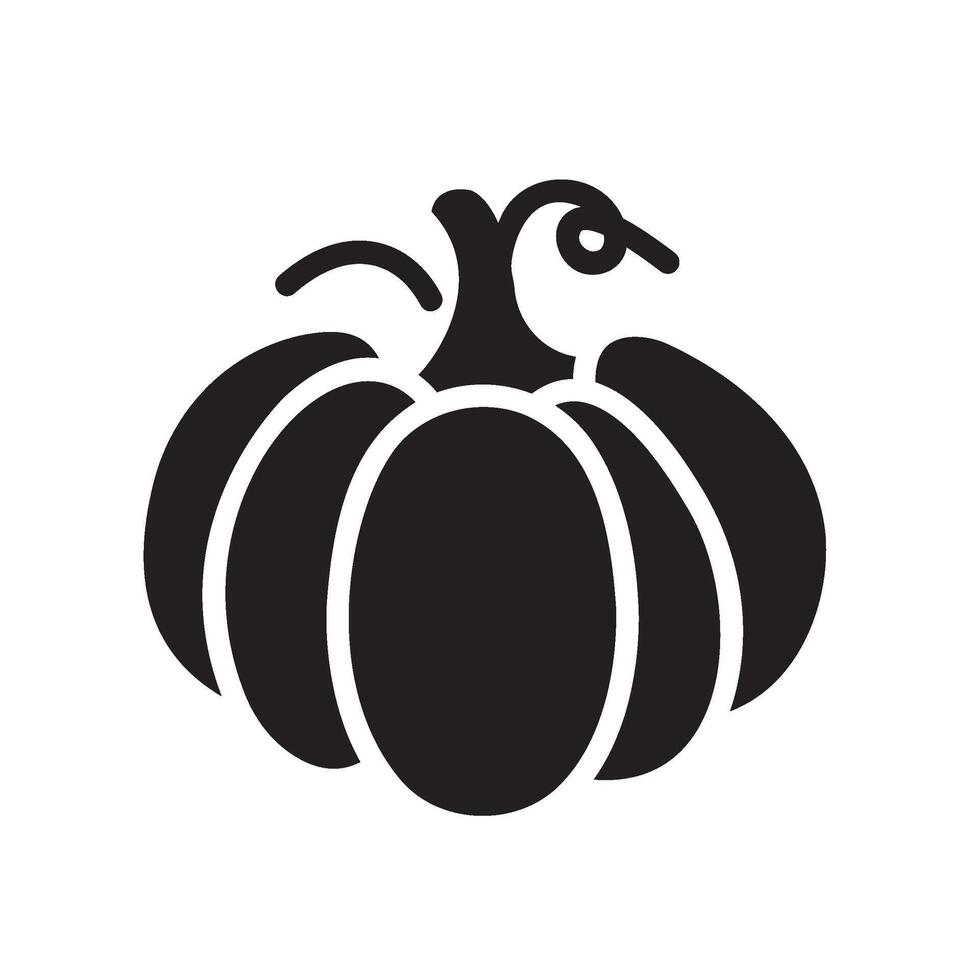 pumkin Glyph Icon White Background vector
