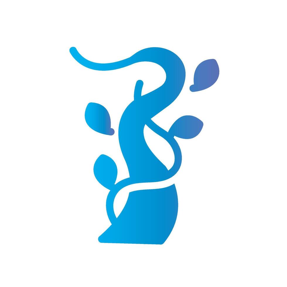 beanstalk Flat Gradient Icon White Background vector