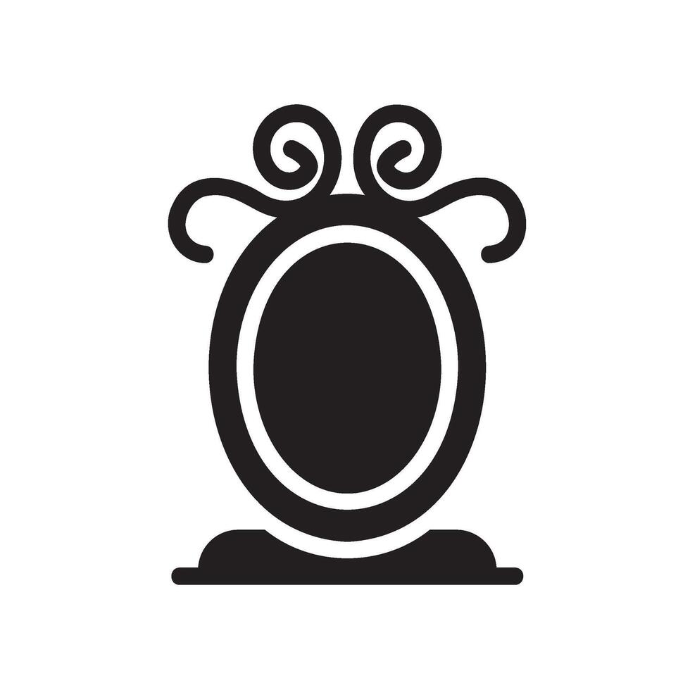 magic miror Glyph Icon White Background vector