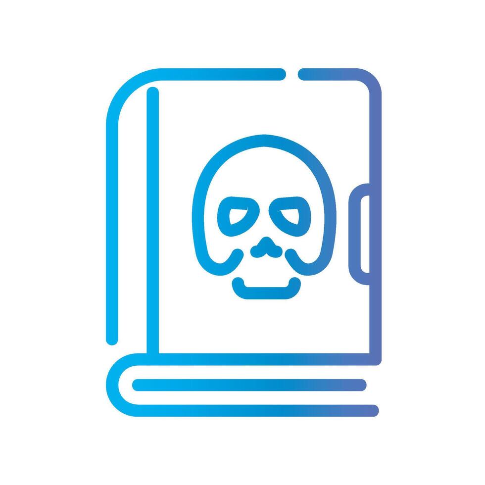 spellbook Line Gradient Icon White Background vector