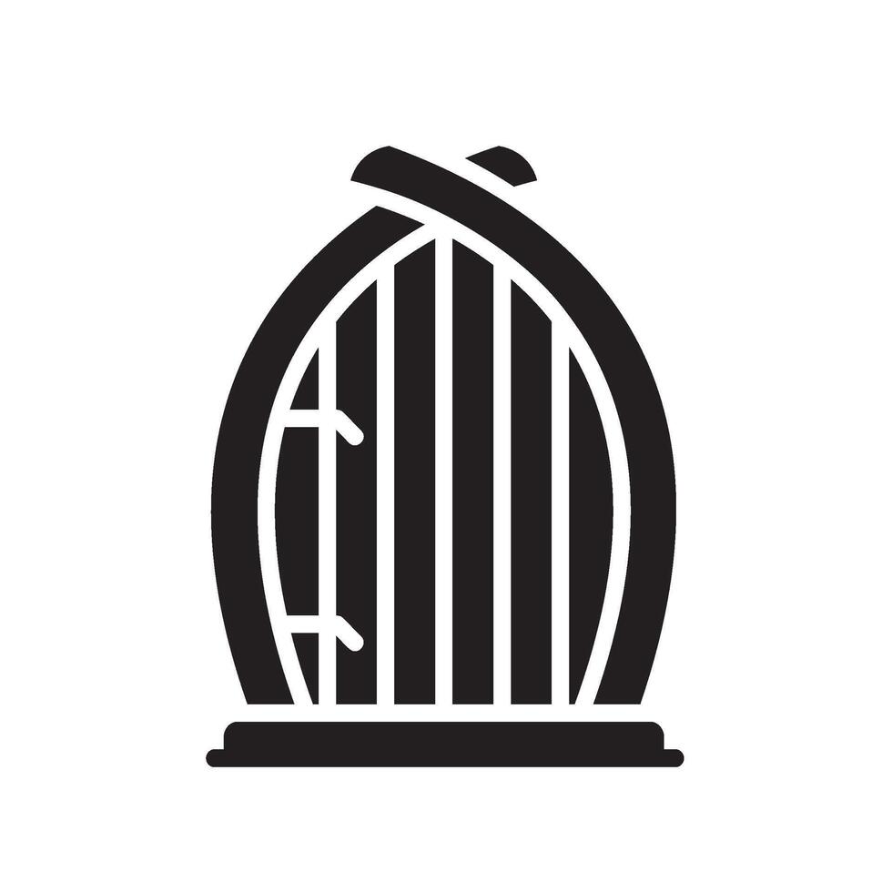 door Glyph Icon White Background vector