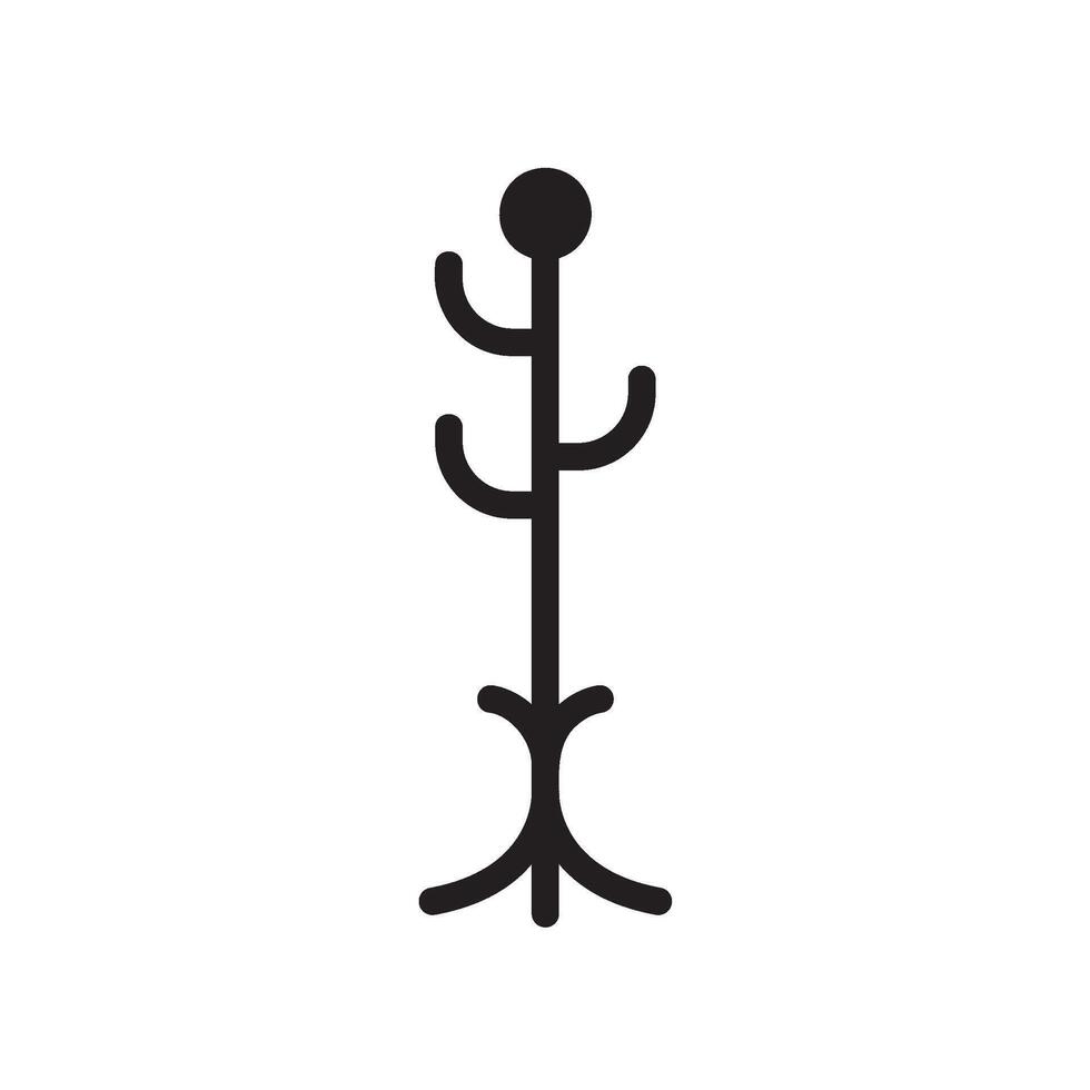 coat stand Glyph Icon White Background vector