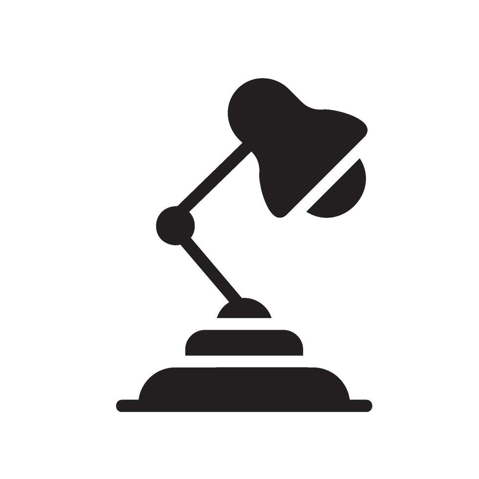 reading lamp Glyph Icon White Background vector