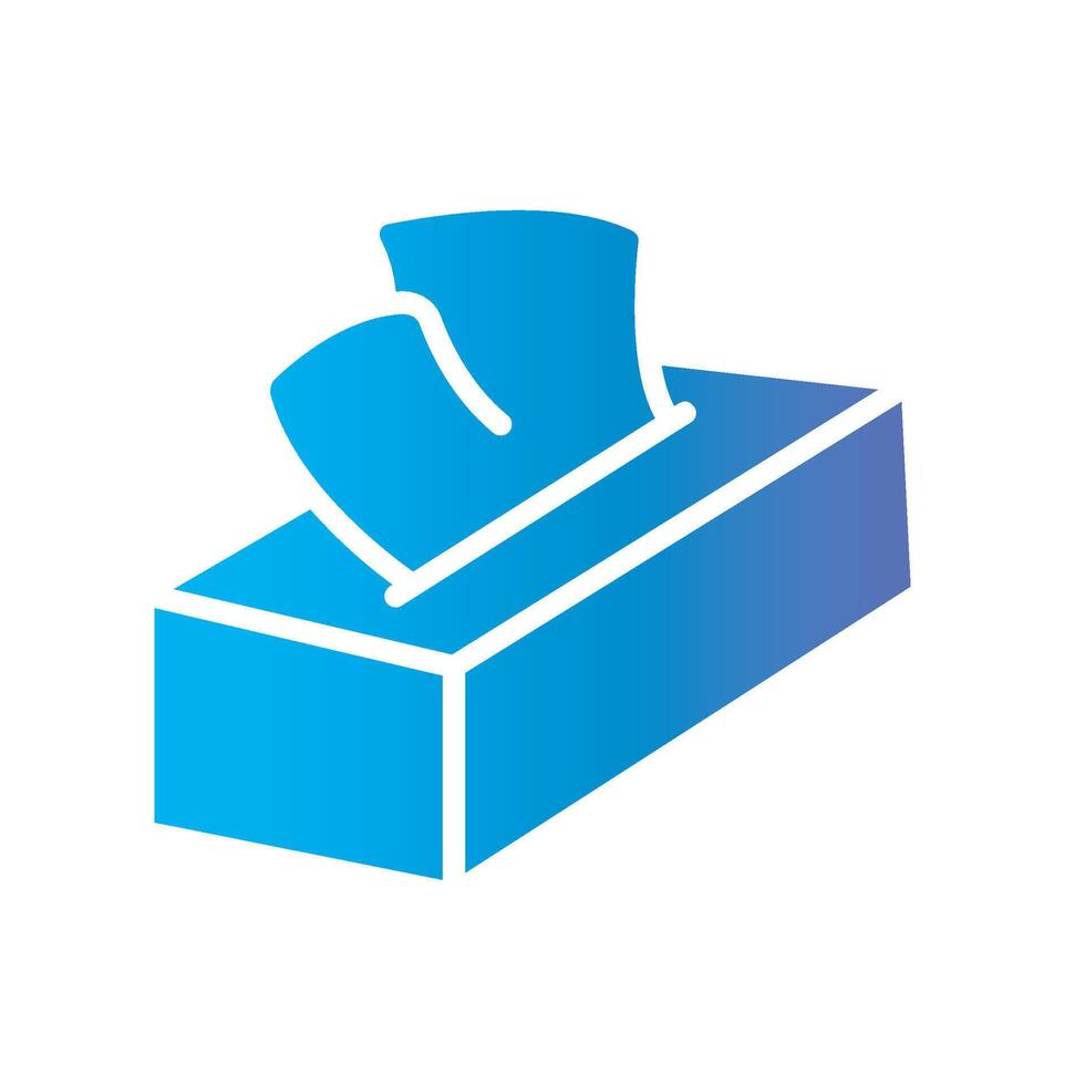 tissue box Flat Gradient Icon White Background vector