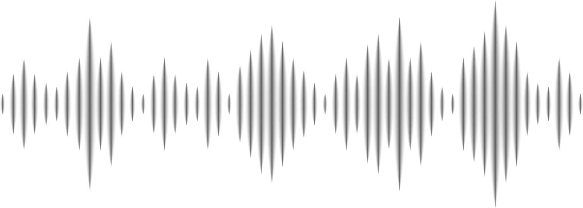 Gray sound waves are visualizing digital voice, radio signal frequency and abstract music waves on white background, creating a tune equalizer set vector