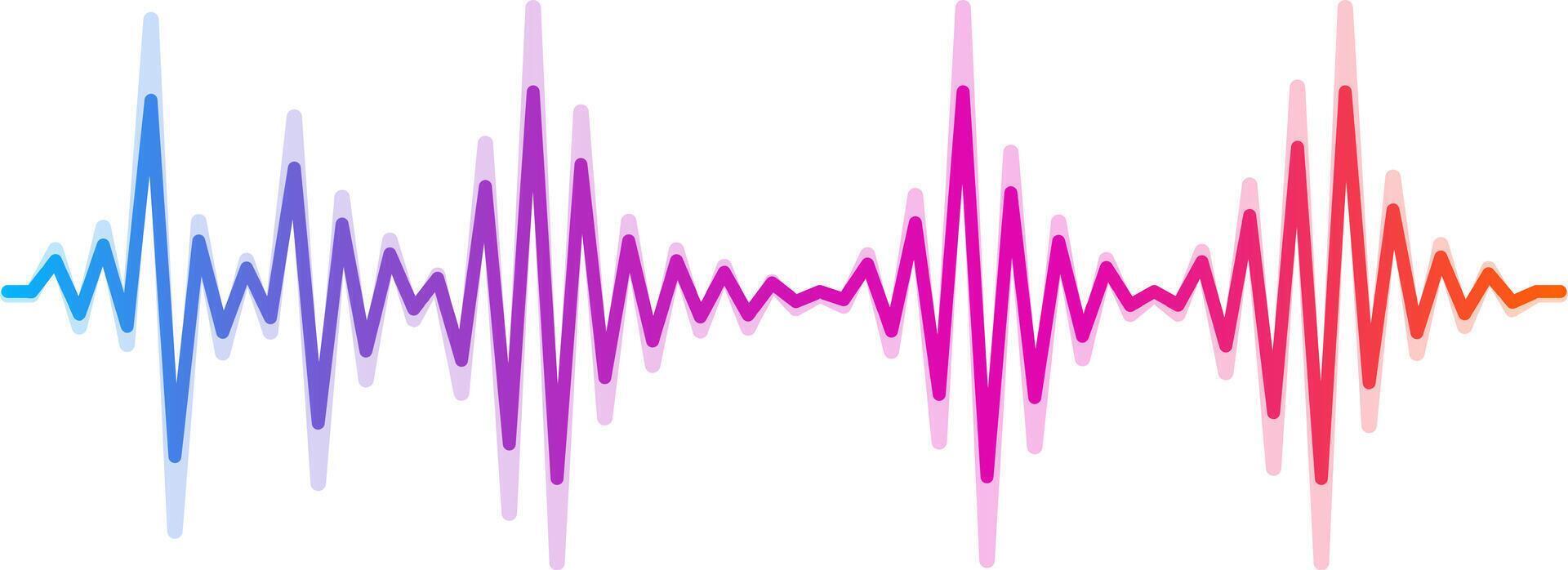 Colorful sound waves are visualizing audio signal, music waveforms, and digital studio equalizer, creating a vibrant representation of sound and music data vector