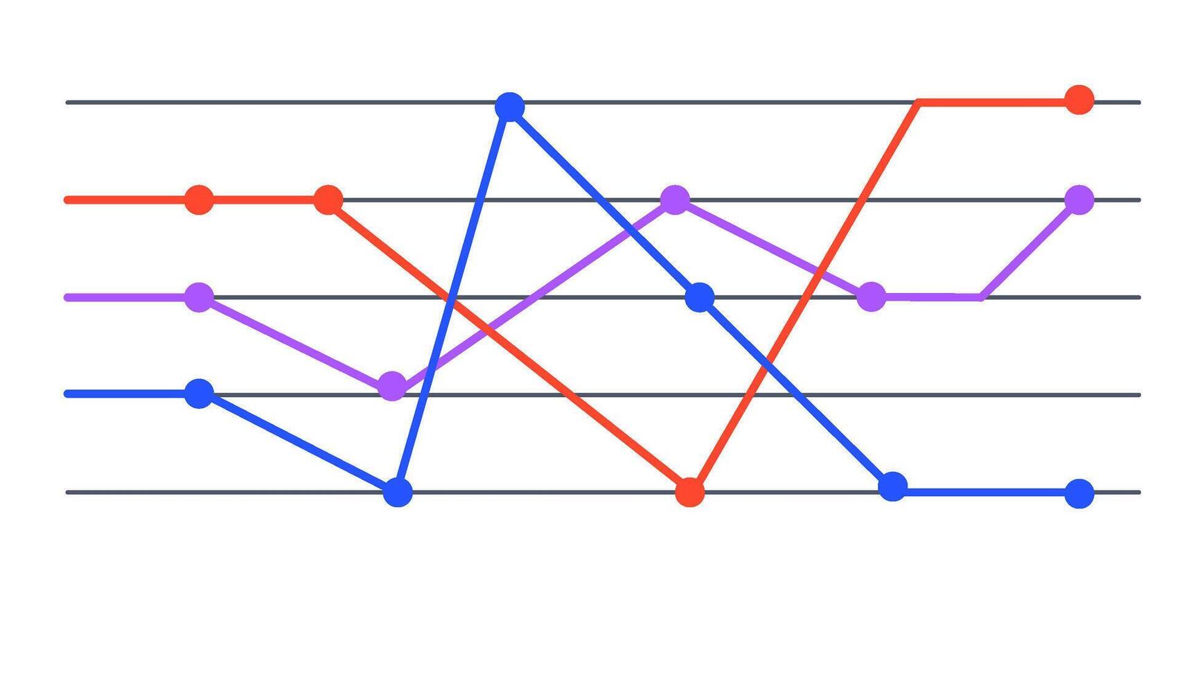 Colorful line graphs are representing key performance indicators and business data trends over a specific time period, providing valuable insights for analysis and decision making vector