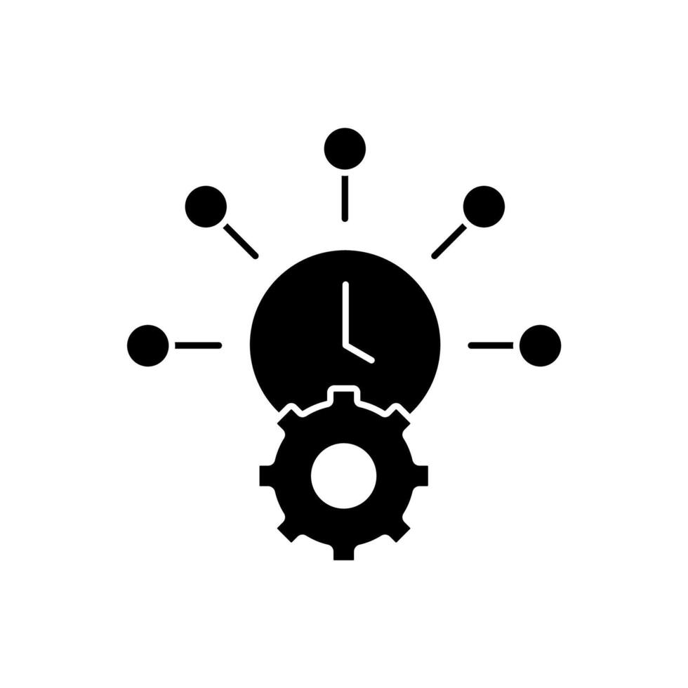 time management concept line icon. Simple element illustration. time management concept outline symbol design. vector