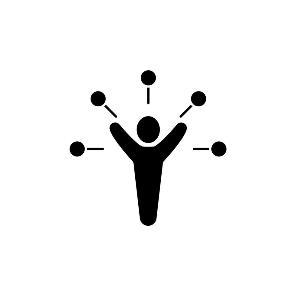 multitasking concept line icon. Simple element illustration. multitasking concept outline symbol design. vector