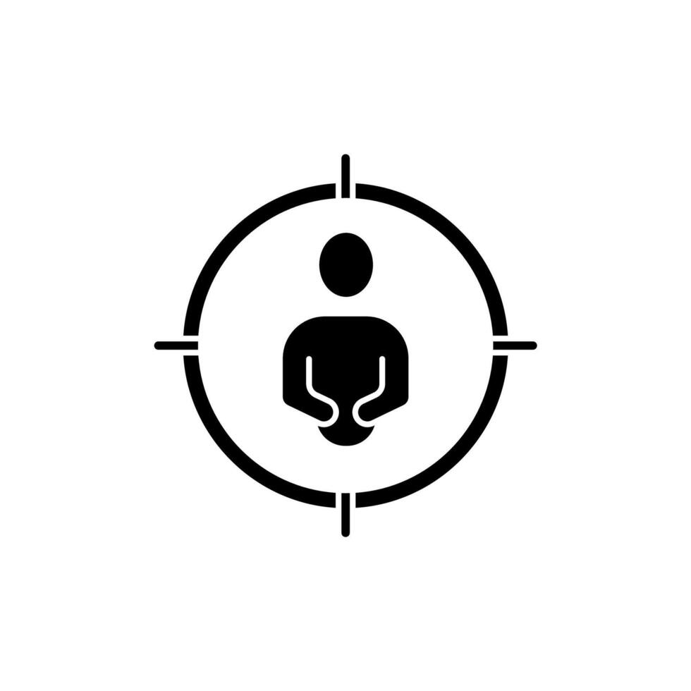 target audience concept line icon. Simple element illustration. target audience concept outline symbol design. vector