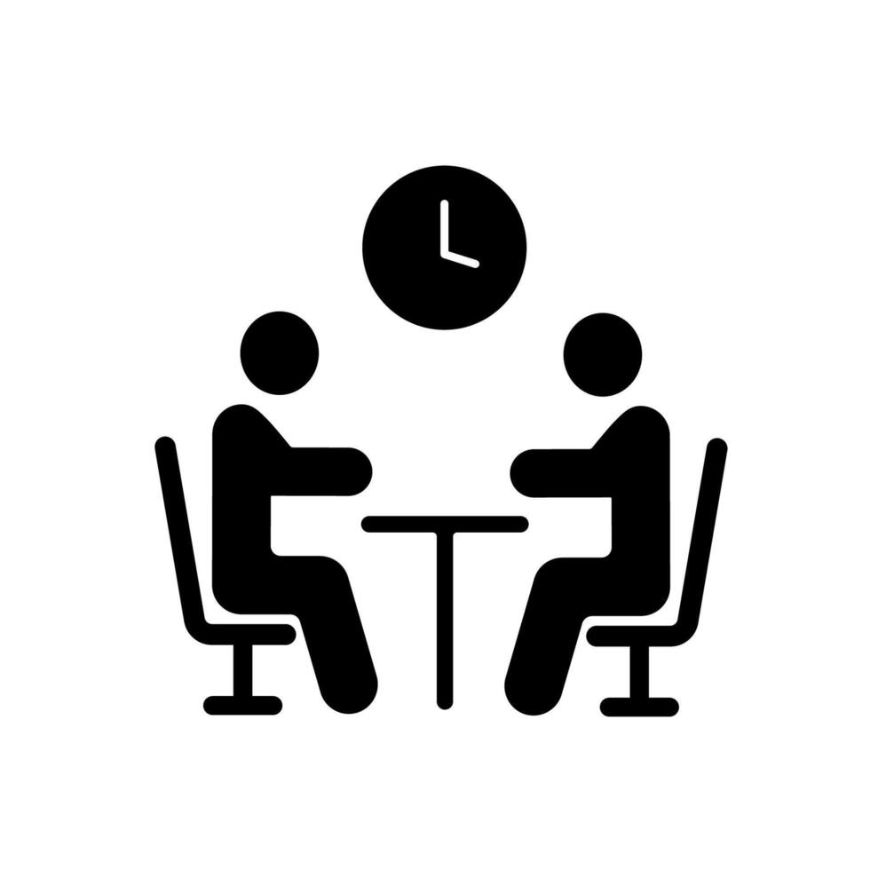 meeting concept line icon. Simple element illustration. meeting concept outline symbol design. vector