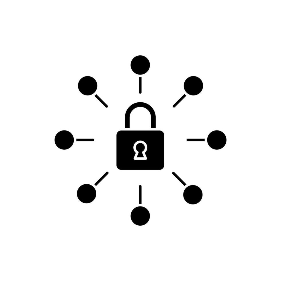 secure connection concept line icon. Simple element illustration. secure connection concept outline symbol design. vector