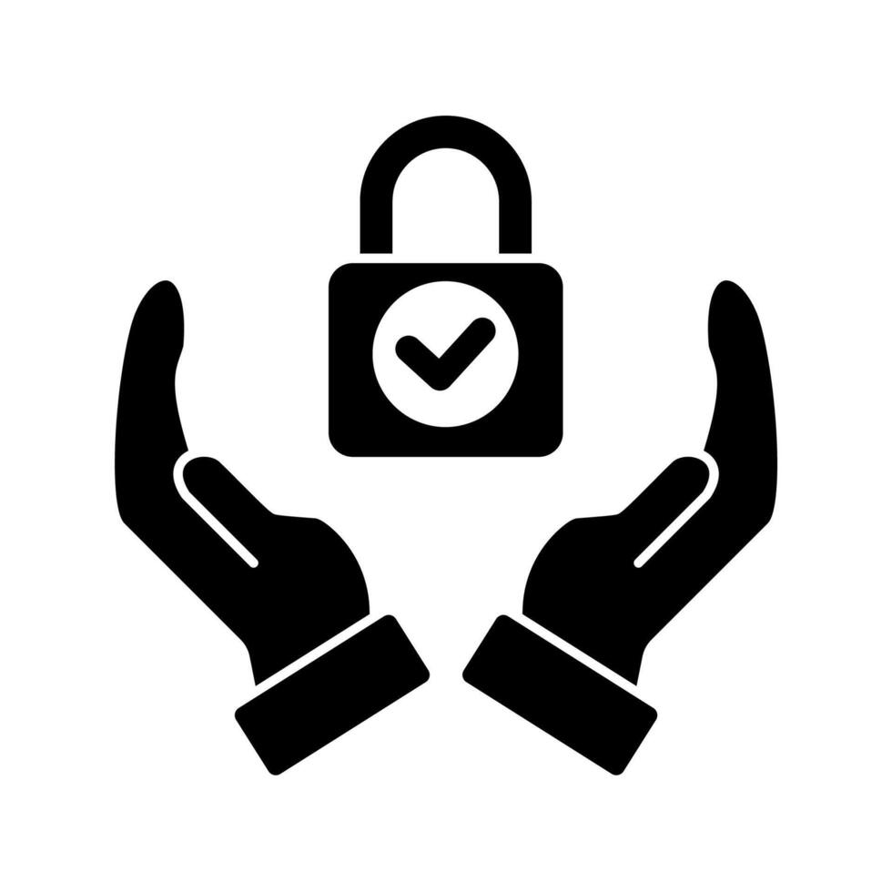 secured concept line icon. Simple element illustration. secured concept outline symbol design. vector
