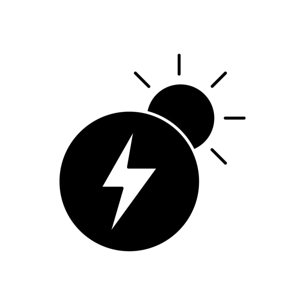 solar energy concept line icon. Simple element illustration. solar energy concept outline symbol design. vector