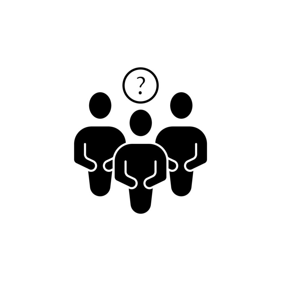 customers questions concept line icon. Simple element illustration. customers questions concept outline symbol design. vector