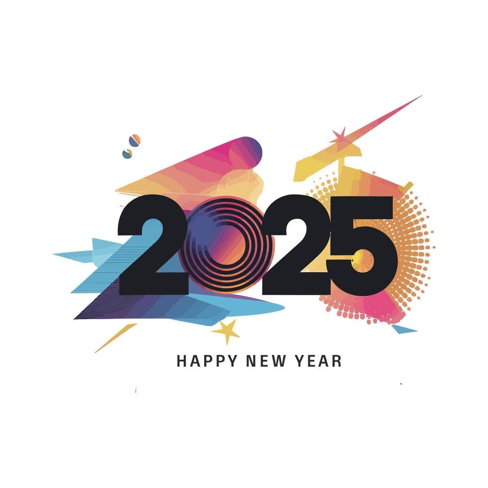 Happy New Year 2025 vector