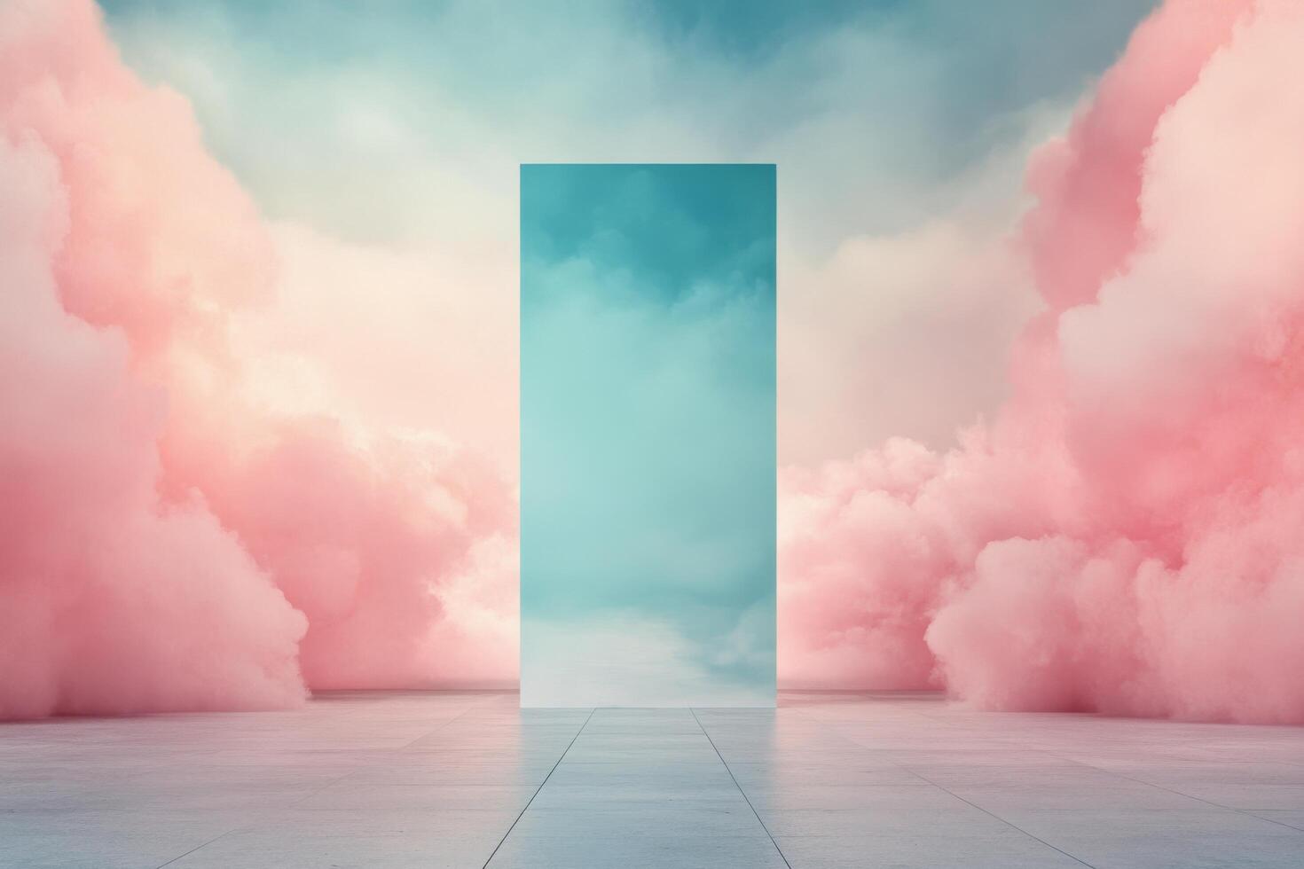 Beautiful sunset clouds with pastel colors creating a serene sky backdrop photo