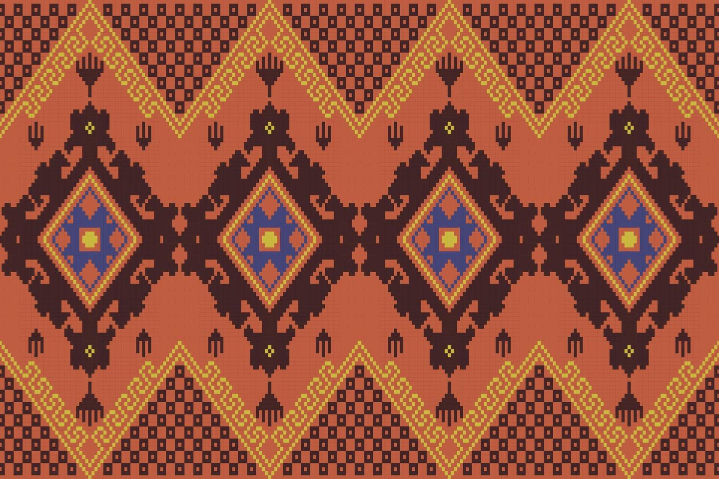 Geometric African styled illustration seamless pattern for background, wallpaper, fabric, clothing, decoration, wrapping paper, carpet vector