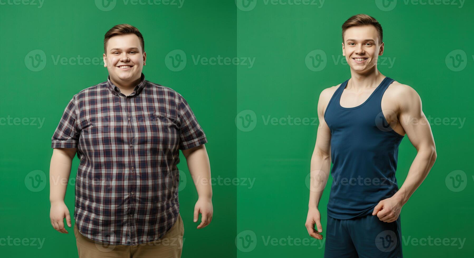 Transformation and fitness journey highlighting weight loss and muscle building photo