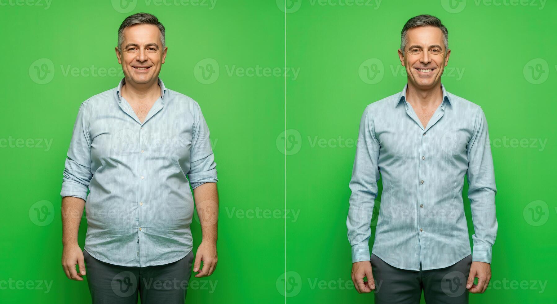 Transformation and confidence, dual portrait, conceptual imagery for wellness and self-improvement photo