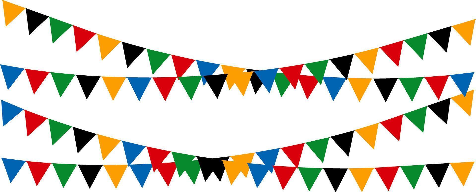 set of colorful ribbons. Celebration buntings flag. vector