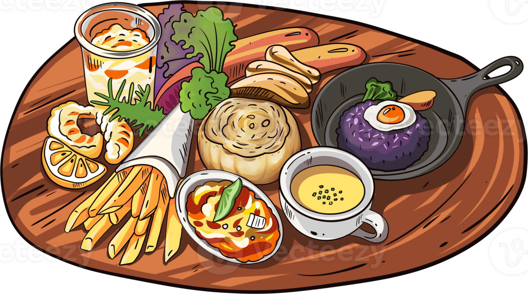 combo set breakfast clipart png