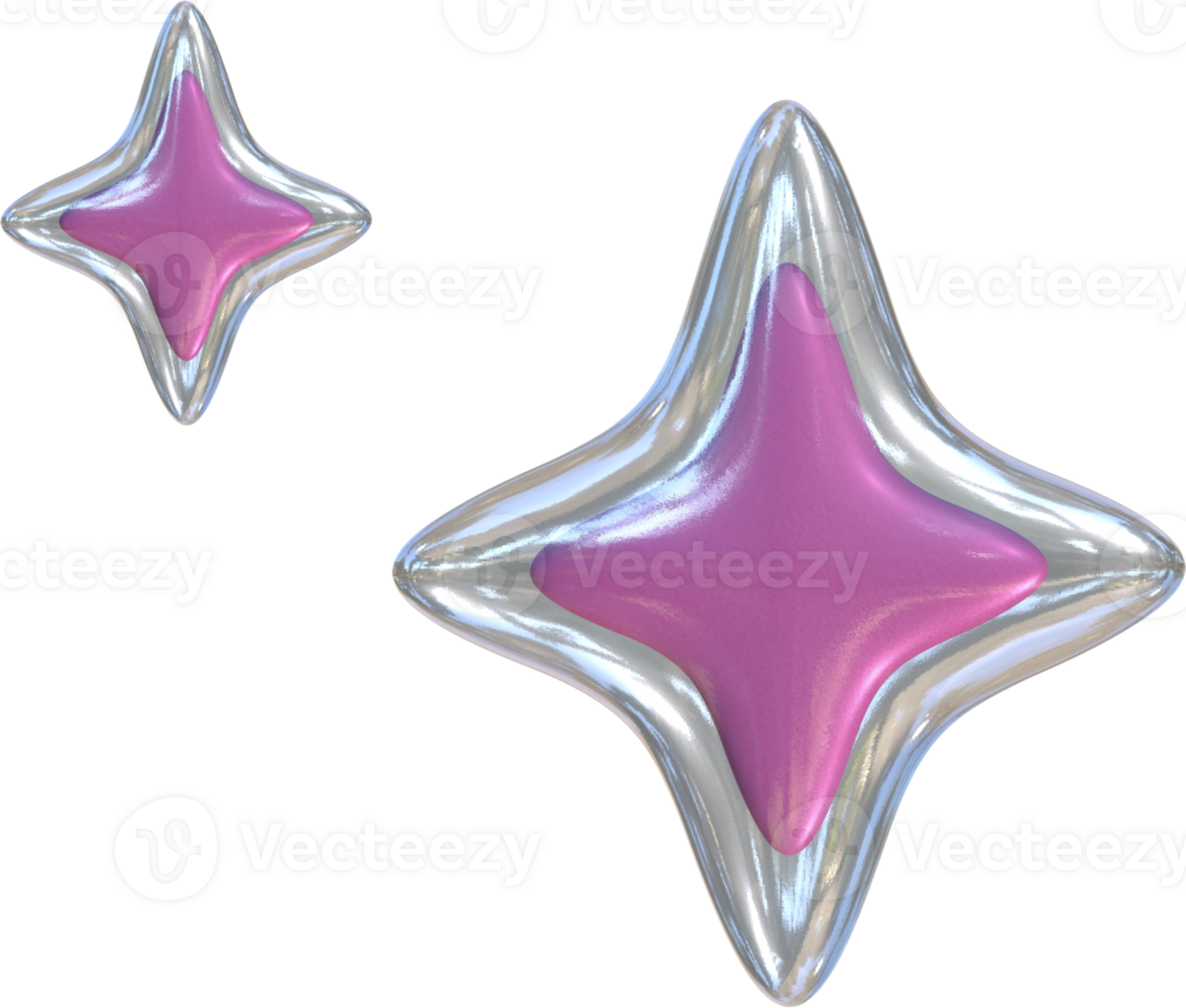 Stars 3D variety png