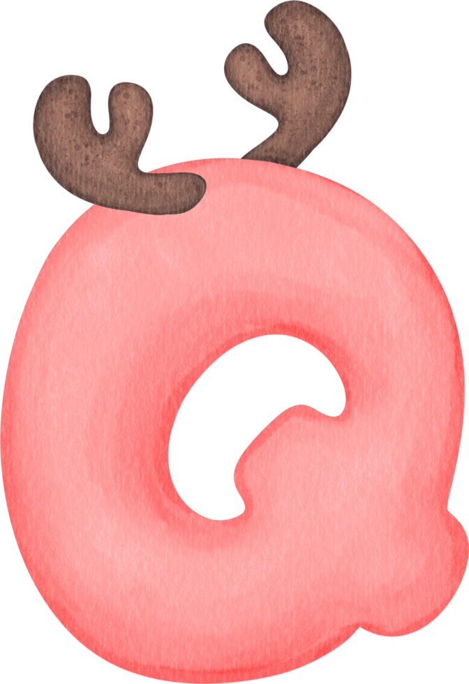 q cute decorative letters png