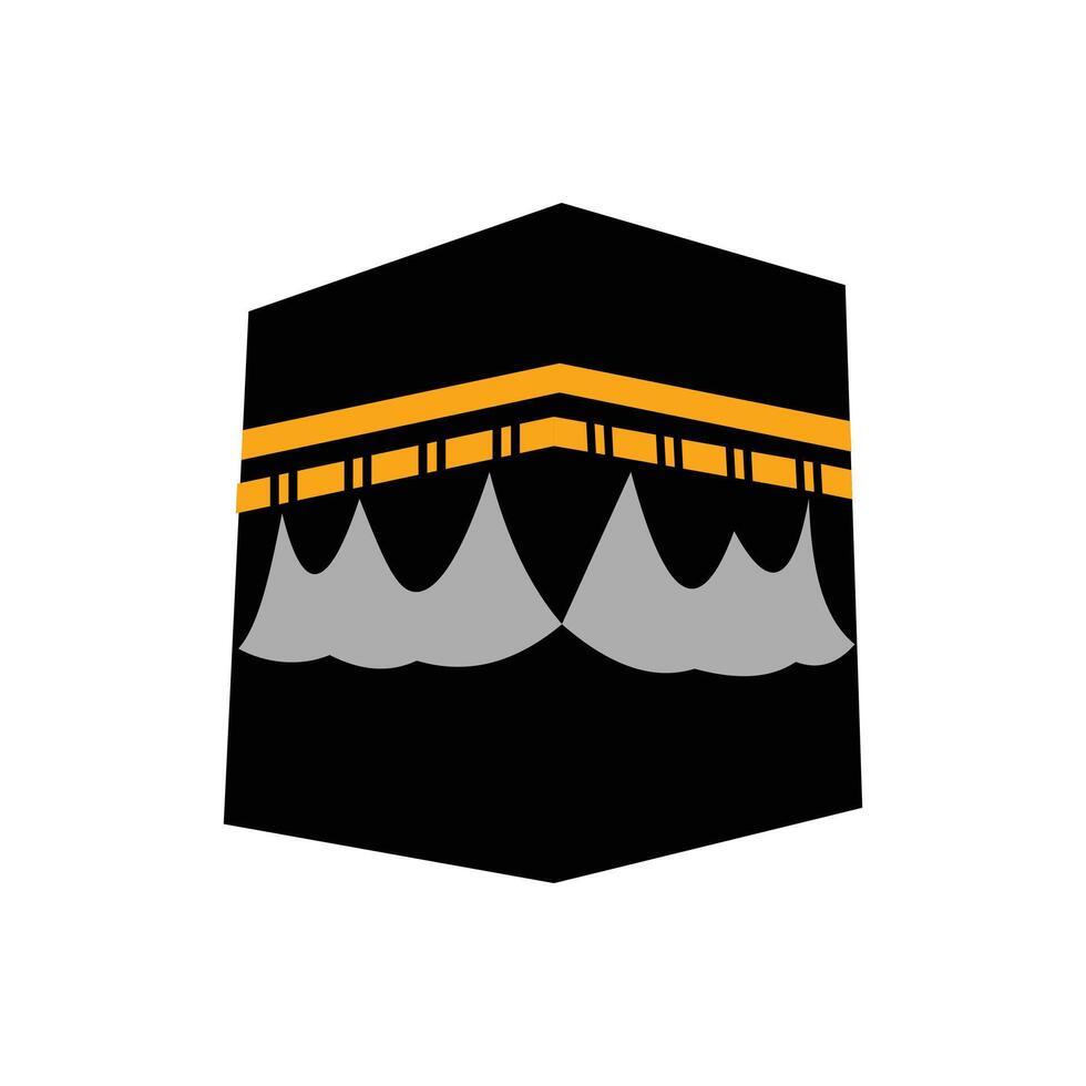 Kaaba building icon. Mecca building symbol. Flat design style. Resources graphic element design illustration with a religious theme. Place where muslims perform the hajj pilgrimage vector