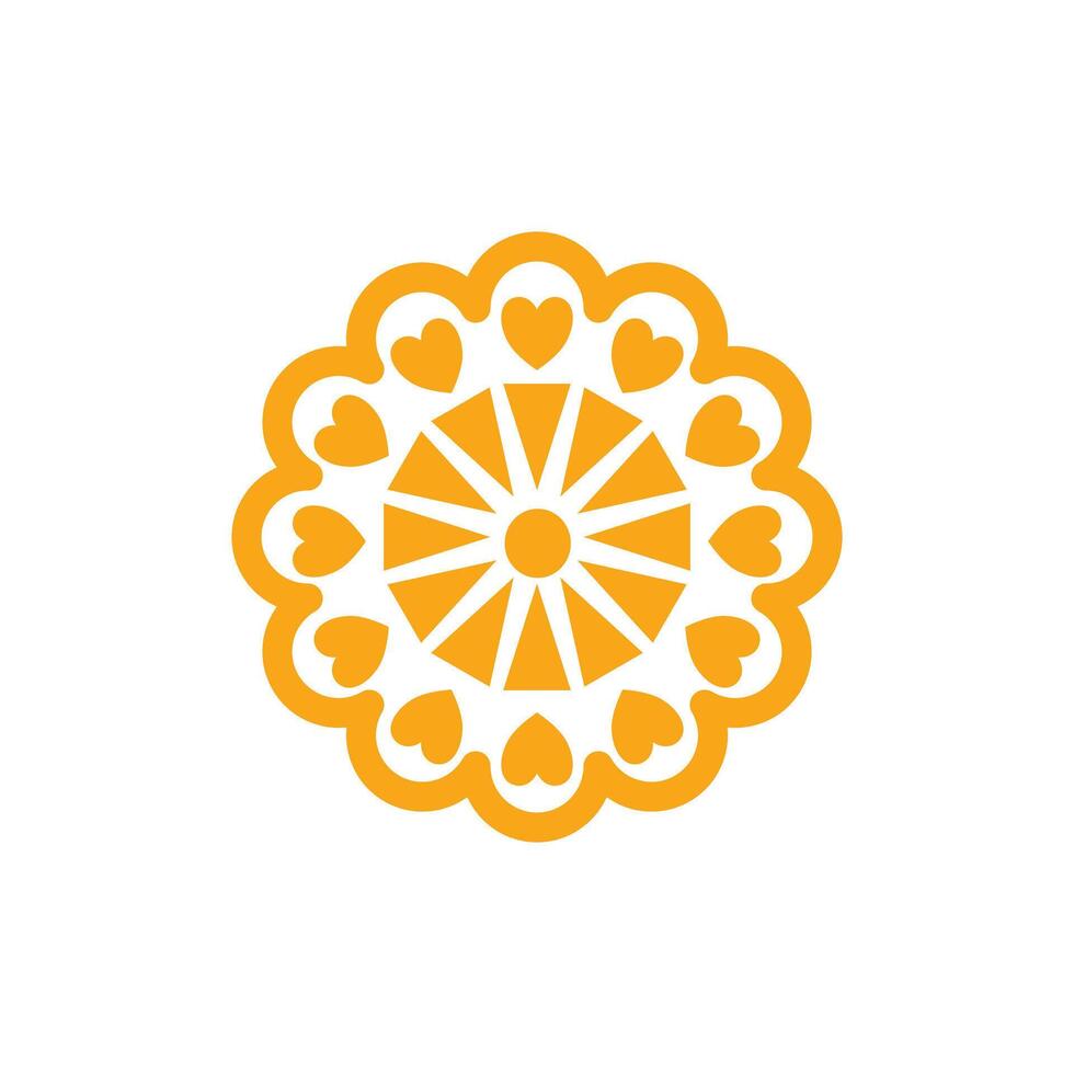 Geometric flower Floral icon. Mandala icon ornamental design element. Template for laser cutting or engraving. illustration of religious ornaments for many purposes. vector