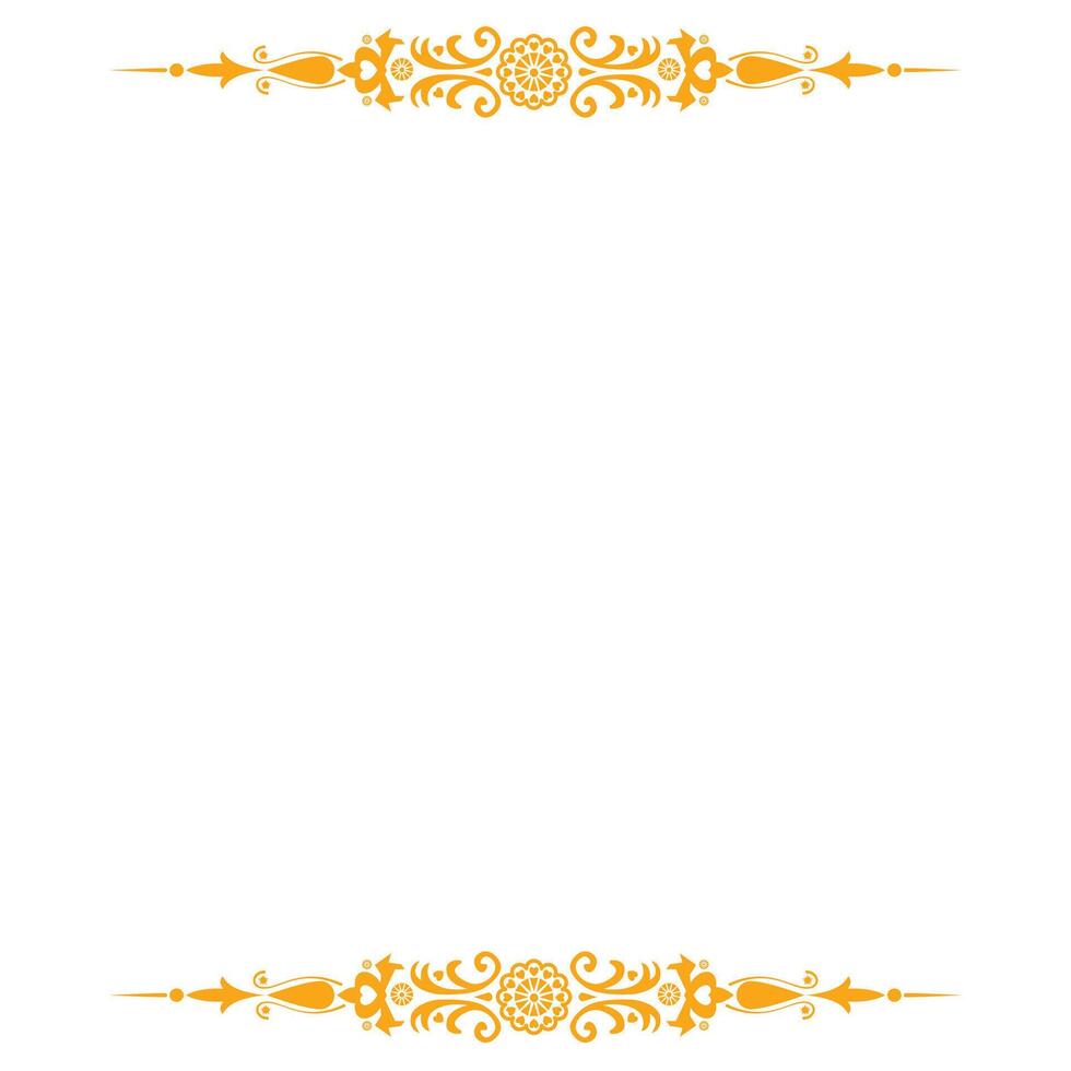 Decorative frame with floral ornament. Border illustration for your design. Mandala border ornamental design element. Illustration of religious ornaments for many purposes. vector