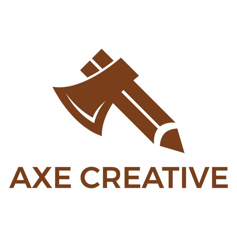 axe creative flat minimalist logo design vector
