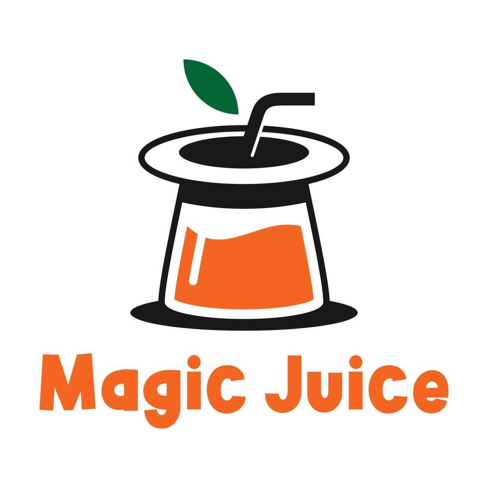 magic juice flat minimalist logo design vector