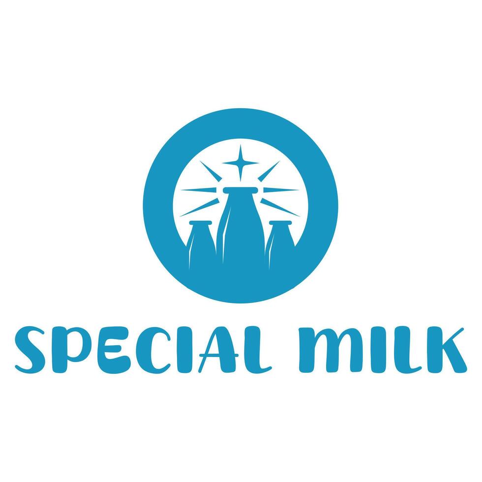 special milk flat minimalist logo design vector