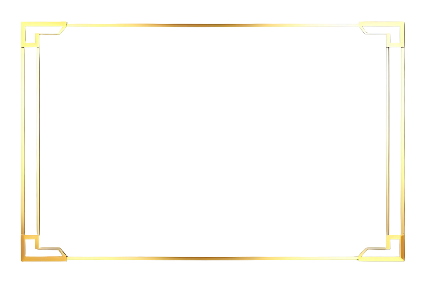 Elegant Gold Frame for Stylish Printable Designs png