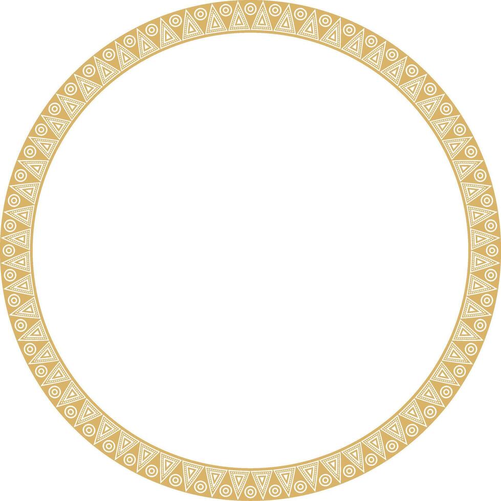 round Indian patterns. National circle ornaments, borders, frames. golden decorations of the peoples of South America, Maya, Inca, Aztecs. Print for fabric, paper, textile. vector