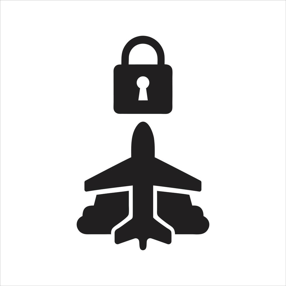 Air travel in the time of COVID-19. Lockdown icon vector
