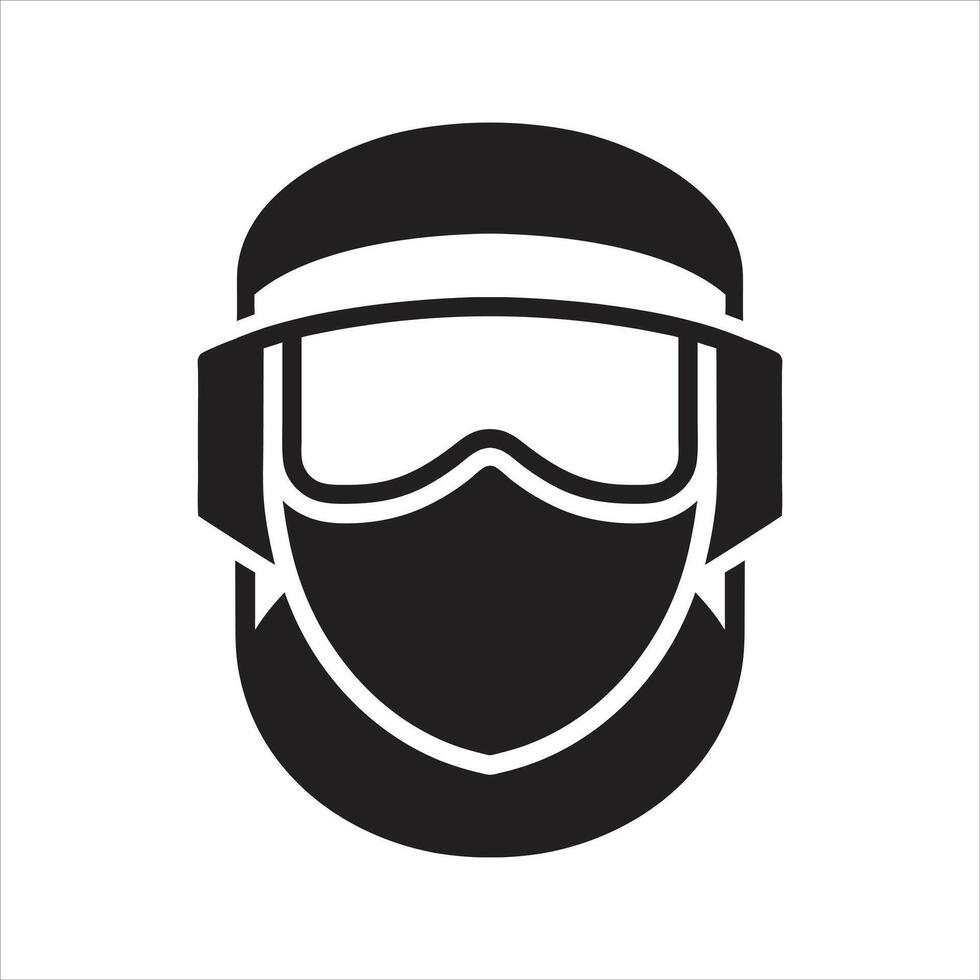 Face shield icon. Face mask icon vector