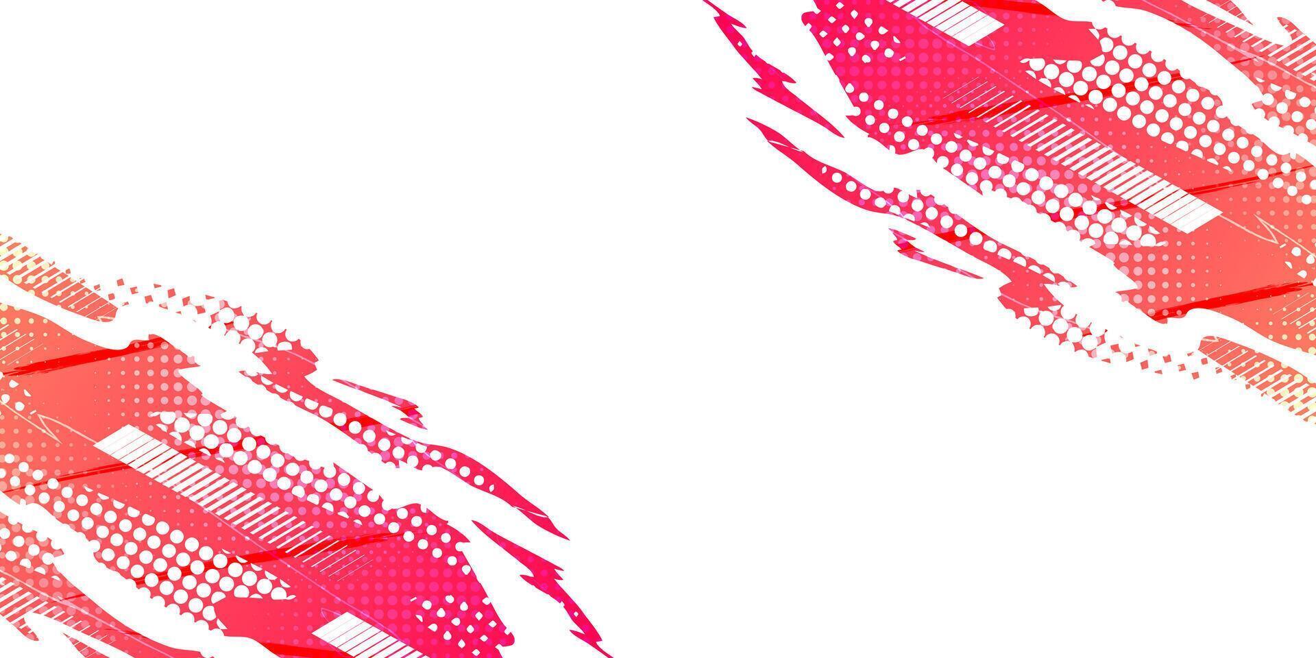Sport Cover, Banner, or Poster Design with Colorful Gradient Brush Strokes. Grunge Background with Halftone Effect vector