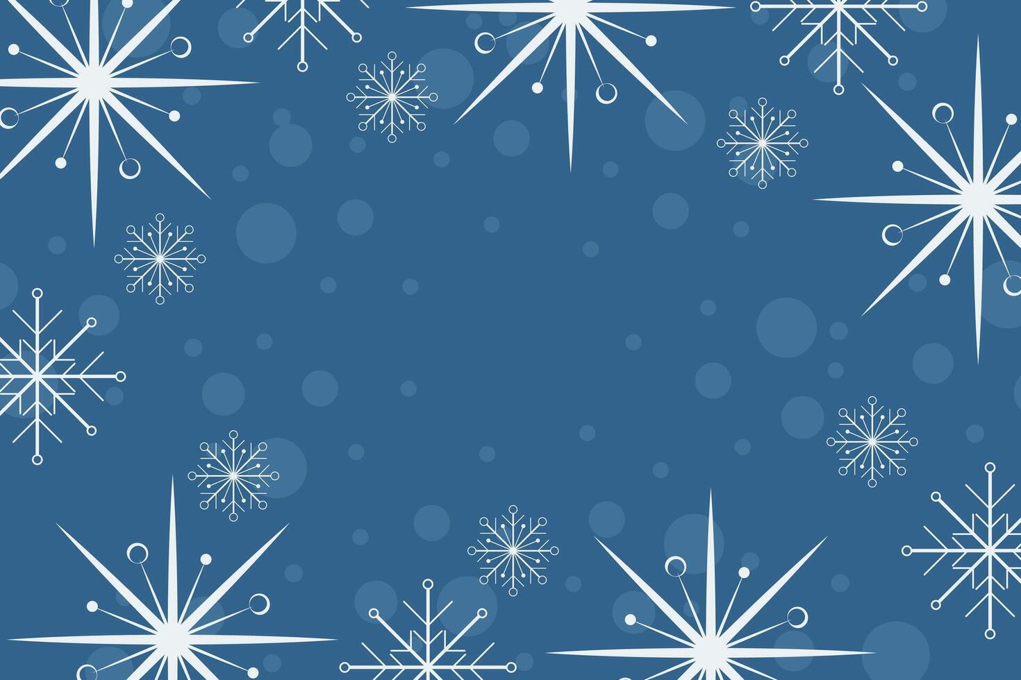Winter snow frame. Christmas Snowflakes border. Snowy frame frozen background vector