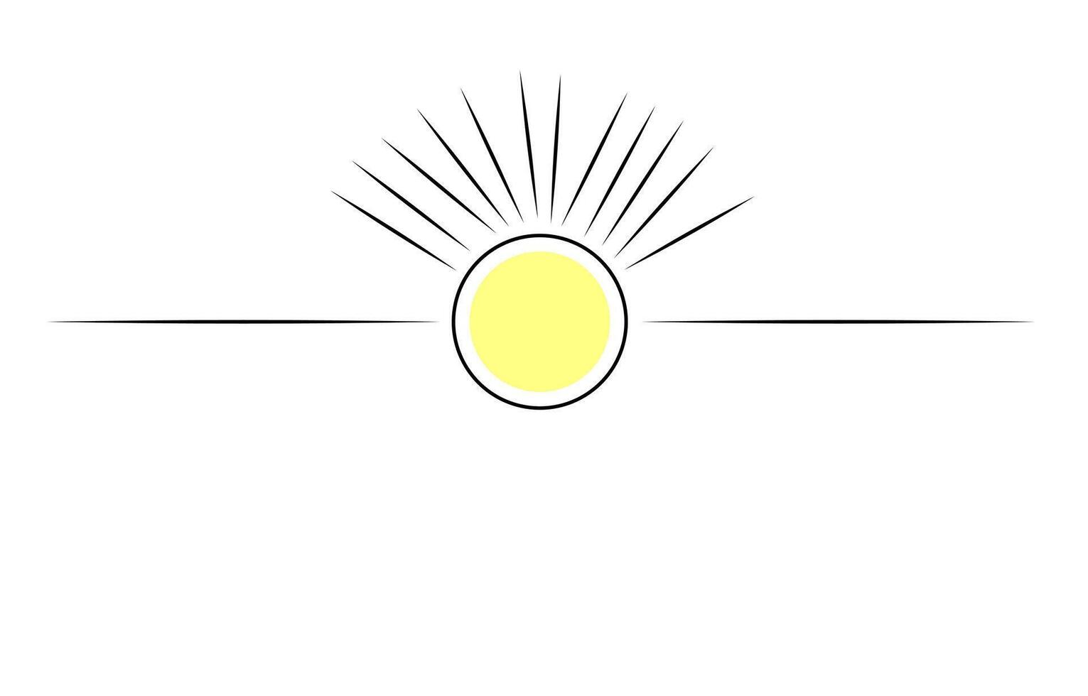 sunshine outline icon single light vector