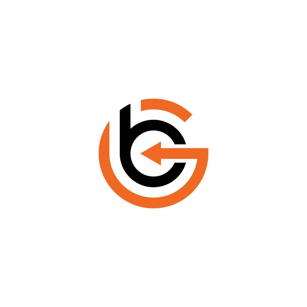 Modern unique letter BG GB logo design template - . vector
